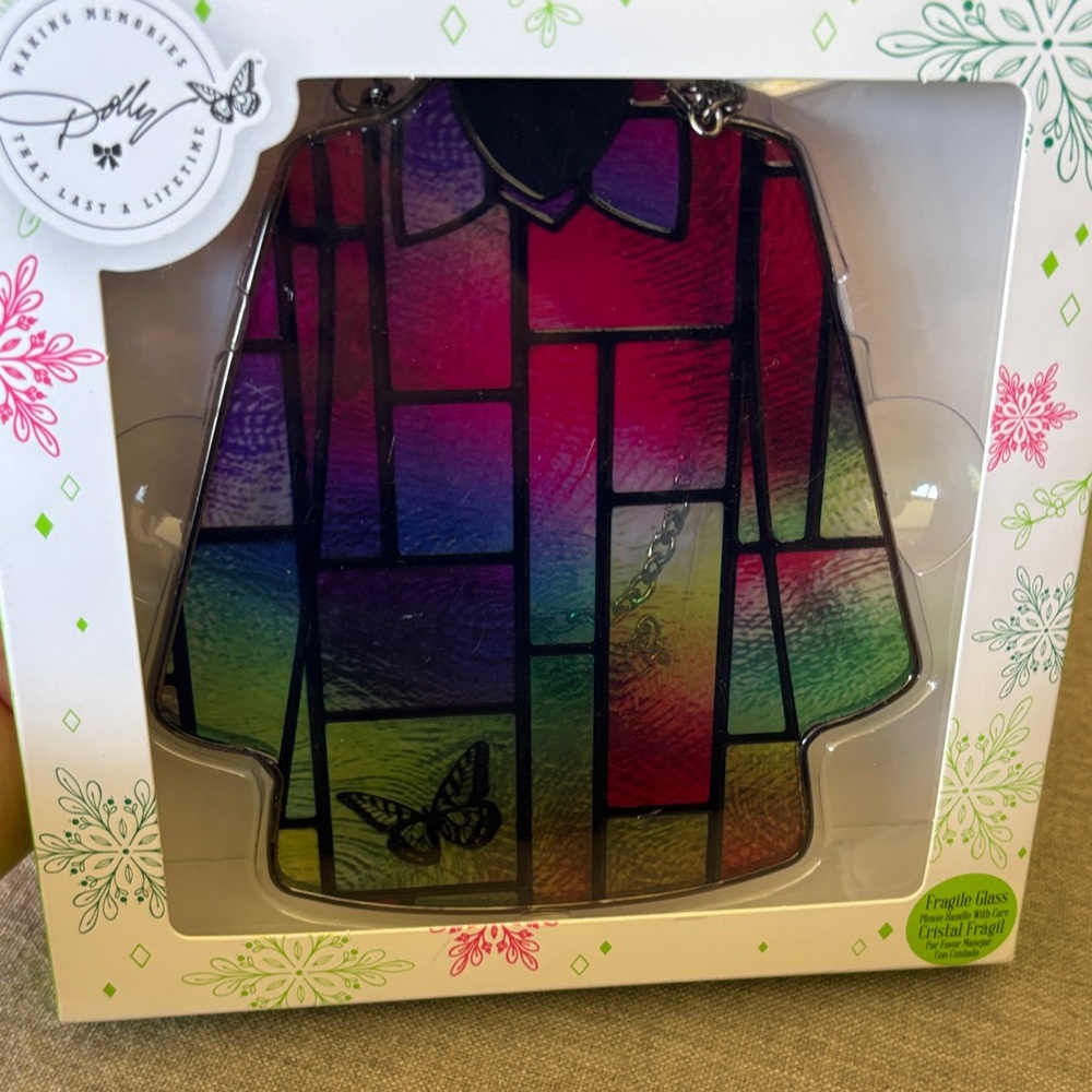 Dolly Parton Coat of Many Colors glass wall decor new